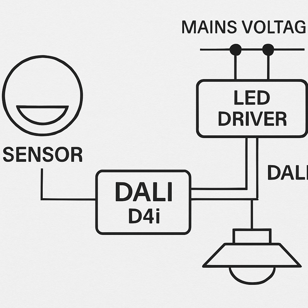 DALI D4i sensor connectivity implementation guide procedures