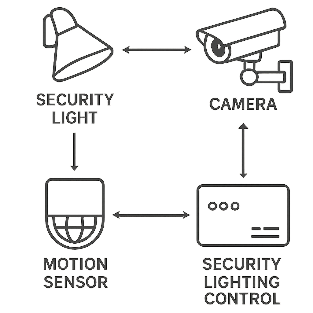 passive infrared PR applications security lighting integration systems