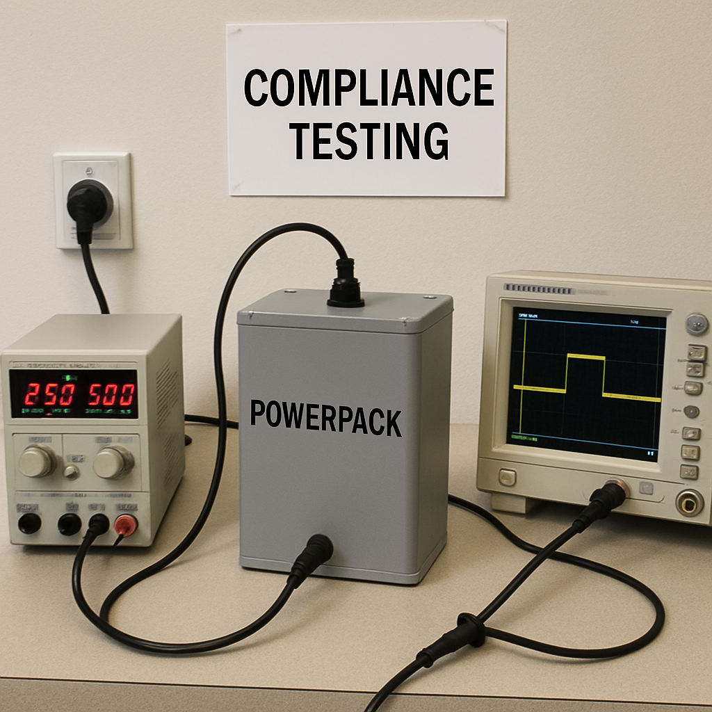 emergency powerpack duration requirements 90 minute compliance testing
