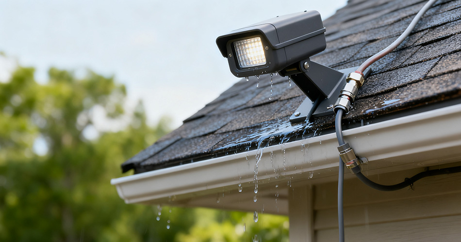 weatherproof photocell sensor installation