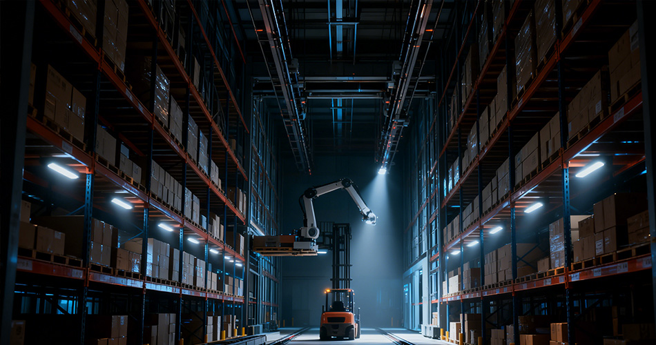 high bay warehouse smart lighting energy savings
