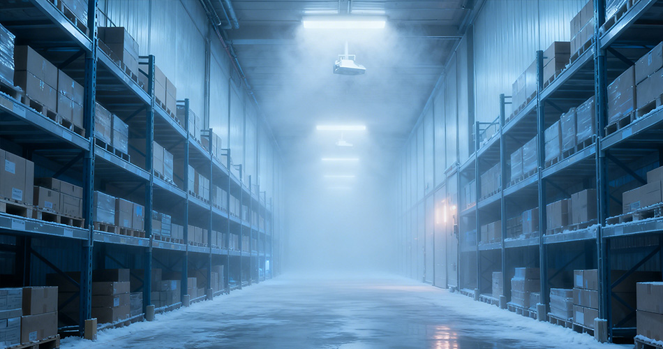 warehouse aisle lighting motion sensor systems