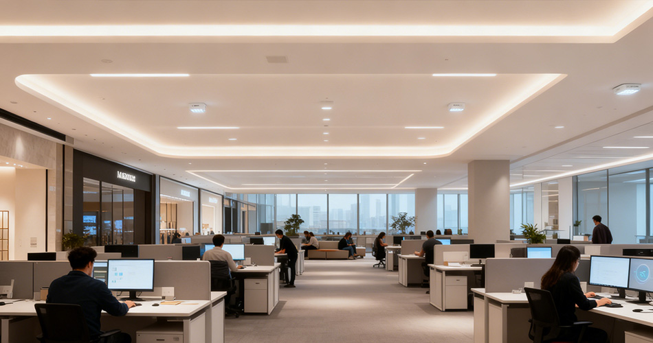 wireless lighting control installation