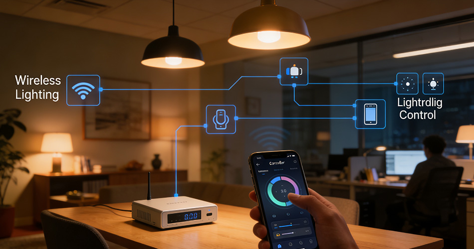 Wireless lighting control