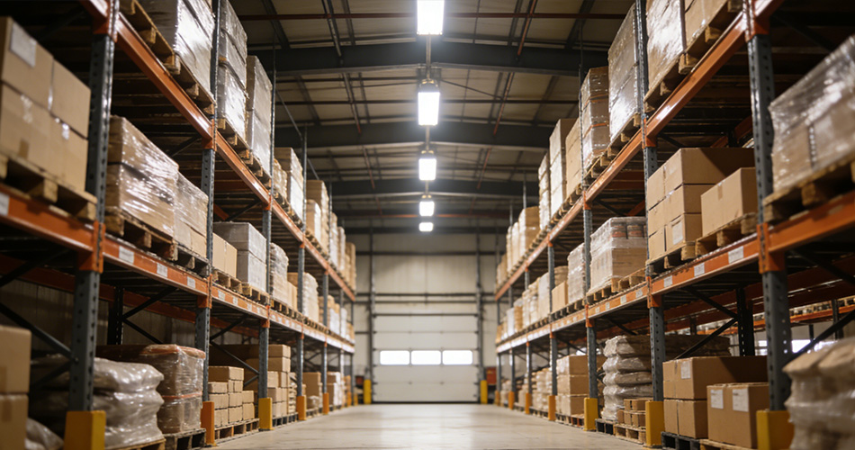 high bay warehouse automated lighting energy optimization