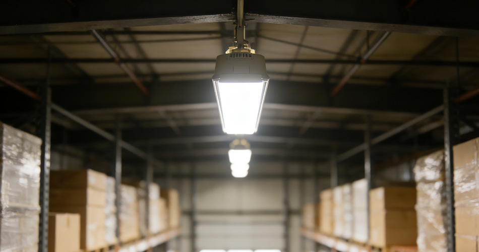 high bay warehouse automated lighting energy optimization