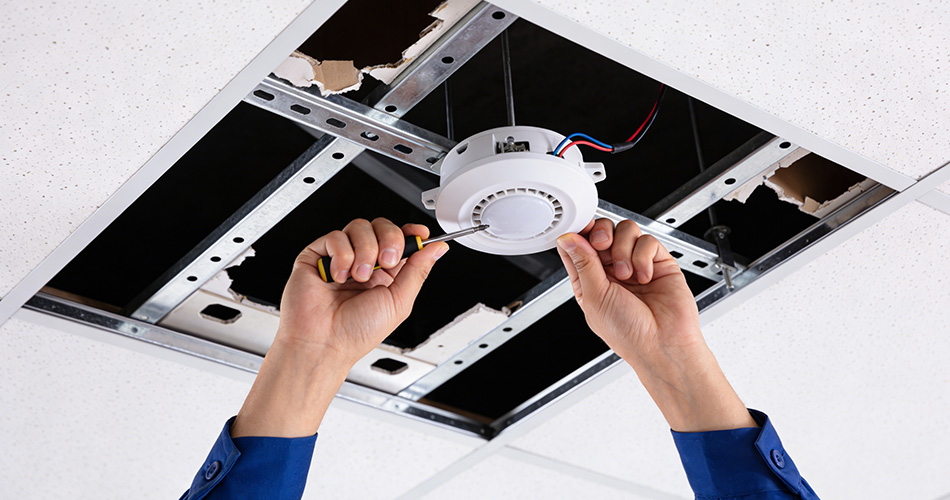 ceiling tile lighting sensor retrofit procedures