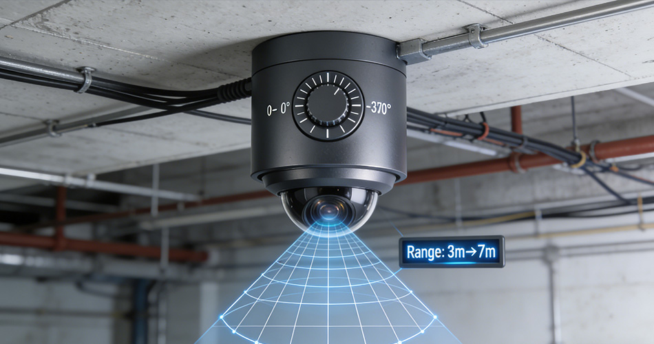 adjustable detection range ceiling sensors