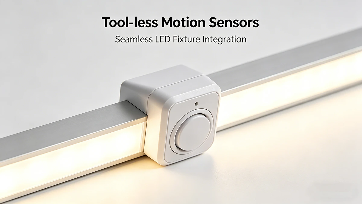 Tool-less Motion Sensors for Seamless LED Fixture Integration