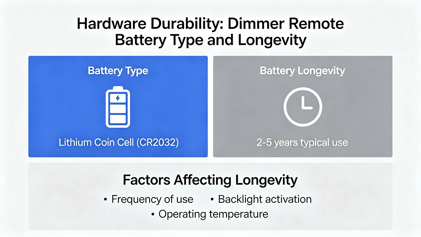 Hardware Durability: Dimmer Remote Battery Type and Longevity