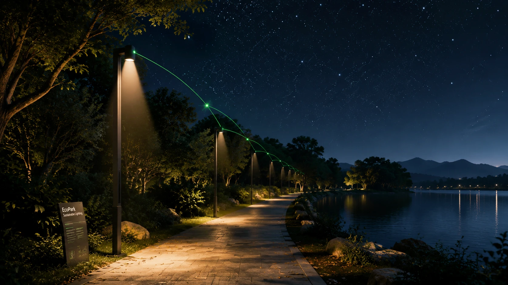 smart eco park lighting network dark sky compliant photocell dimming topology LumiEasy smart eco park lighting network dark sky compliant photocell dimming topology LumiEasy