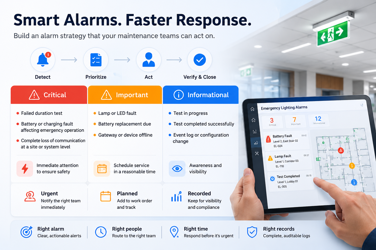 Build an alarm strategy that your maintenance teams can act on. Build an alarm strategy that your maintenance teams can act on.