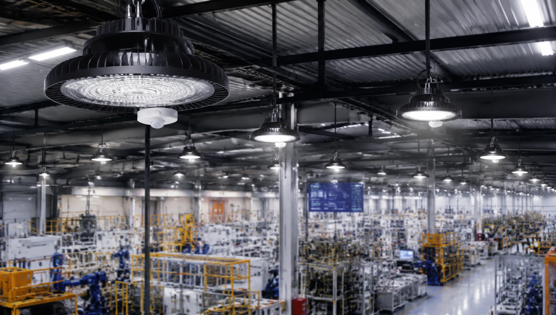 Smart High-Bay LED Luminaire with Integrated BLE Mesh Sensor Node in an Automated Factory. Smart High-Bay LED Luminaire with Integrated BLE Mesh Sensor Node in an Automated Factory.