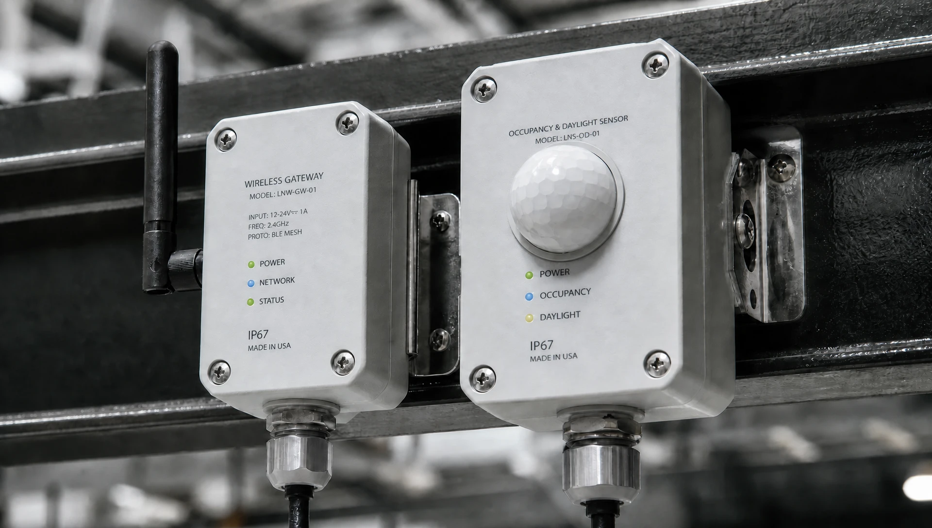 IP67 ruggedized sensor module for commercial lighting control systems
