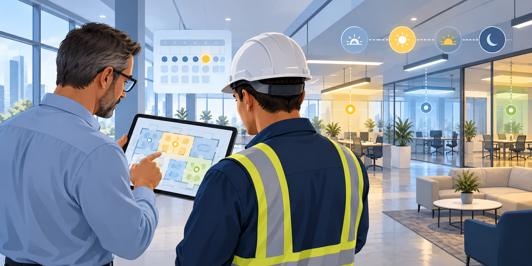 Commissioning verifies zone assignments, schedules and the return to normal operation